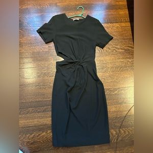 Babaton Black stretch dress size 10, with cut out on left side